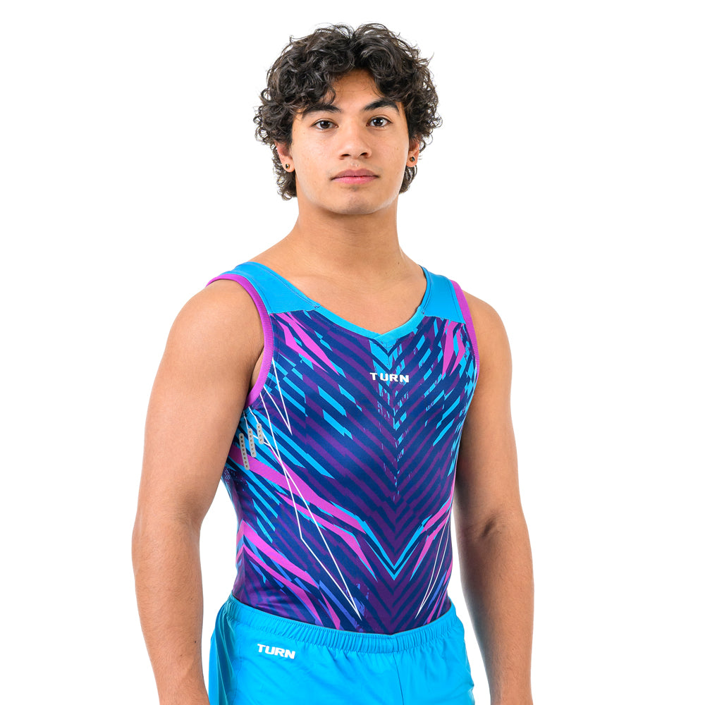 Senior Double Diamond Singlet - Blue/Purple