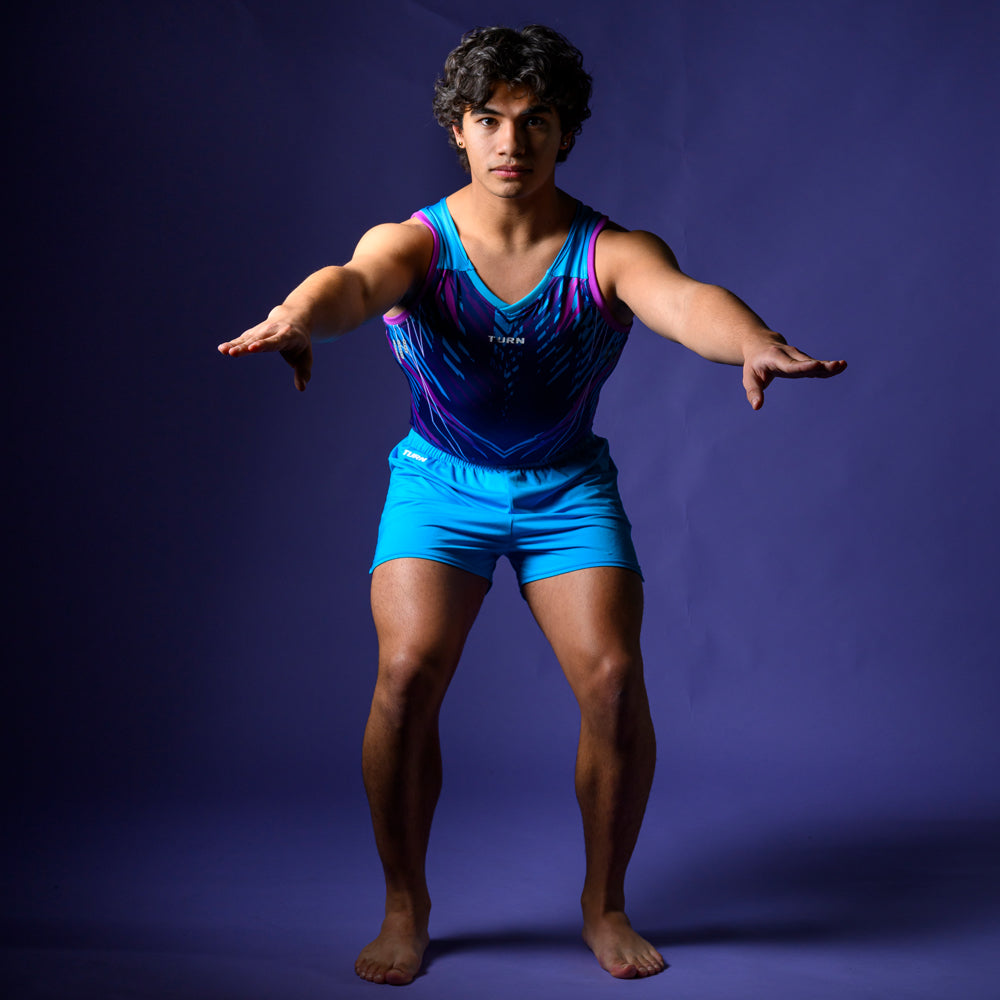 Senior Double Diamond Singlet - Blue/Purple