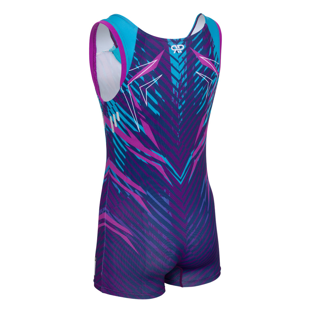 Senior Double Diamond Singlet - Blue/Purple