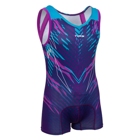 Senior Double Diamond Singlet - Blue/Purple