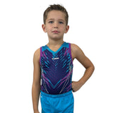 Junior Double Diamond Singlet - Blue/Purple