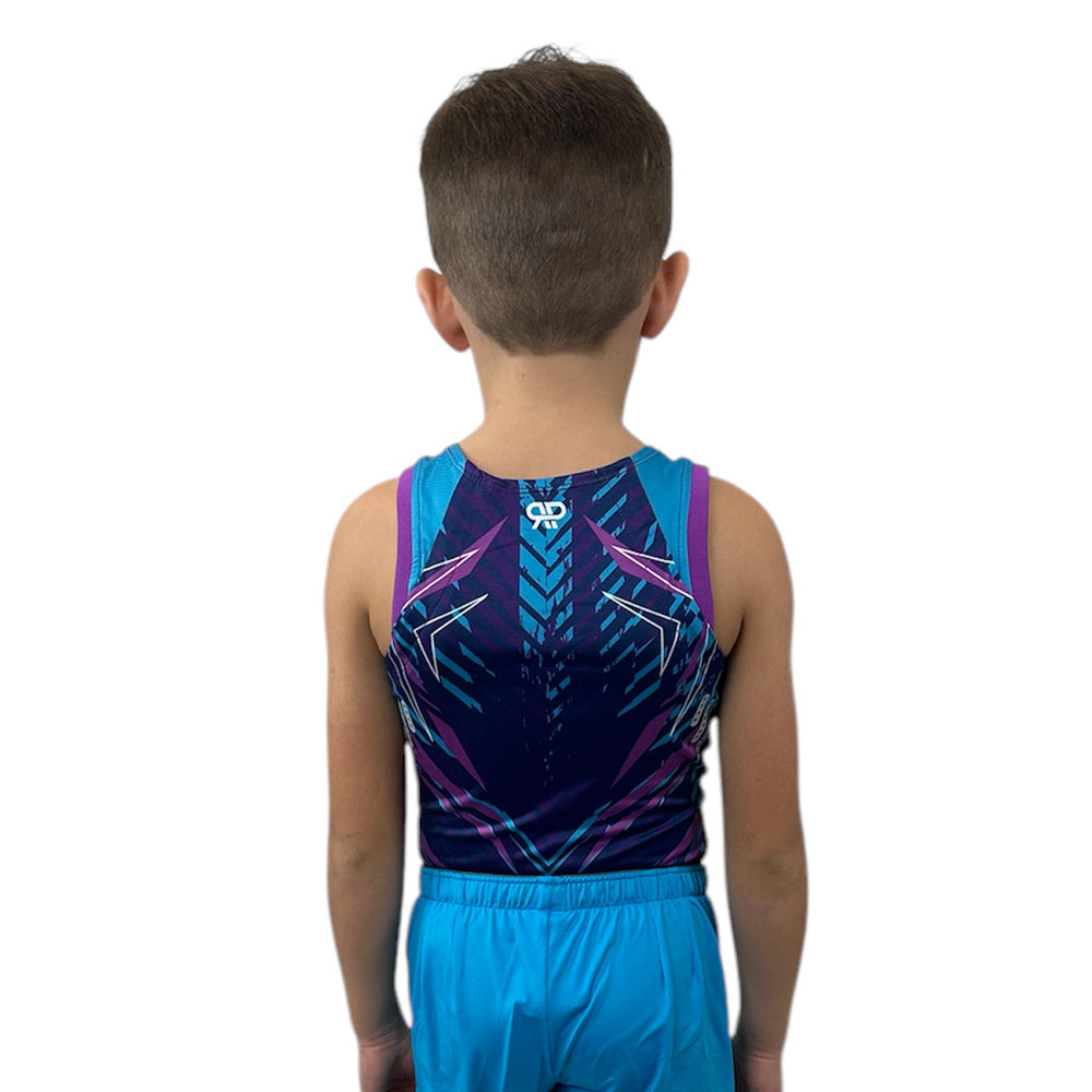 Junior Double Diamond Singlet - Blue/Purple